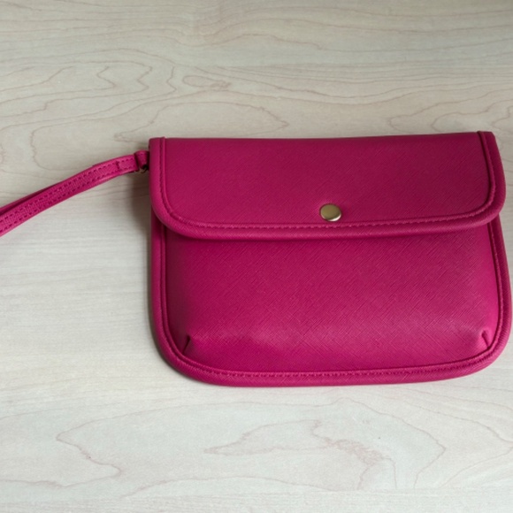 Sale! New Neiman Marcus Pink Tote Bag w/ Pink Wristlet Set - Picture 2 of 5